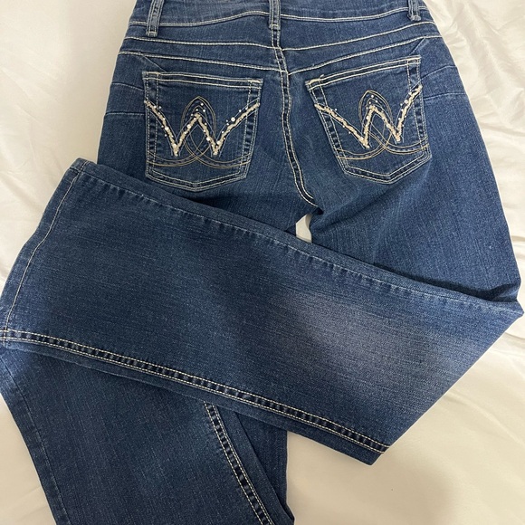Wrangler Dark Blue Bootcut Jeans - Picture 3 of 6